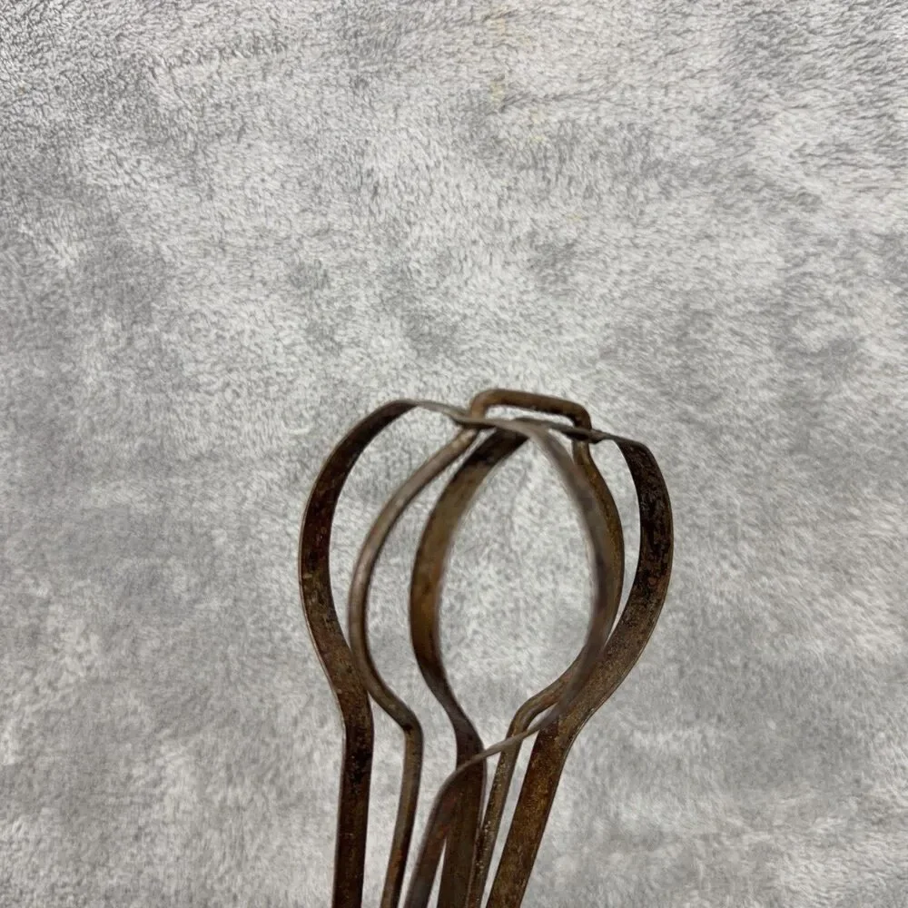 Vintage A & J Red Handle Egg Beater Hand Mixer Made in America Steel Works 1923